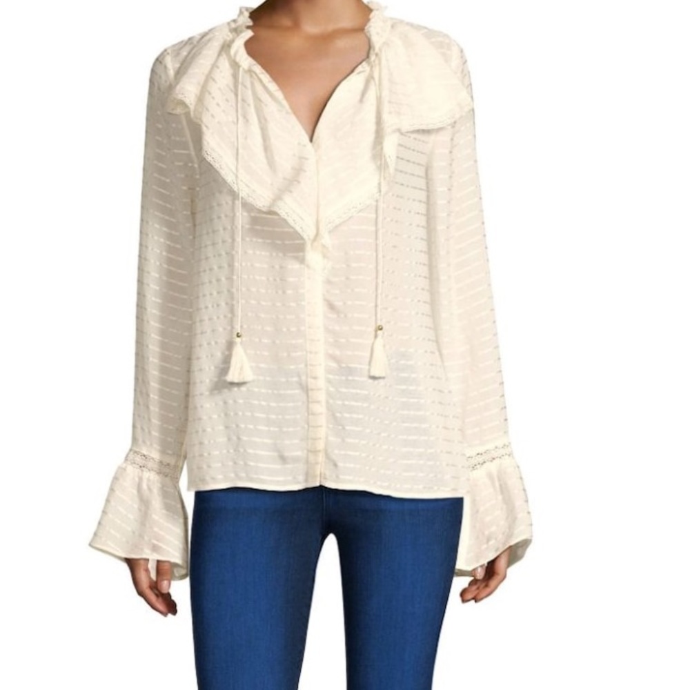 Paige Silvette Button Down Blouse - image 4